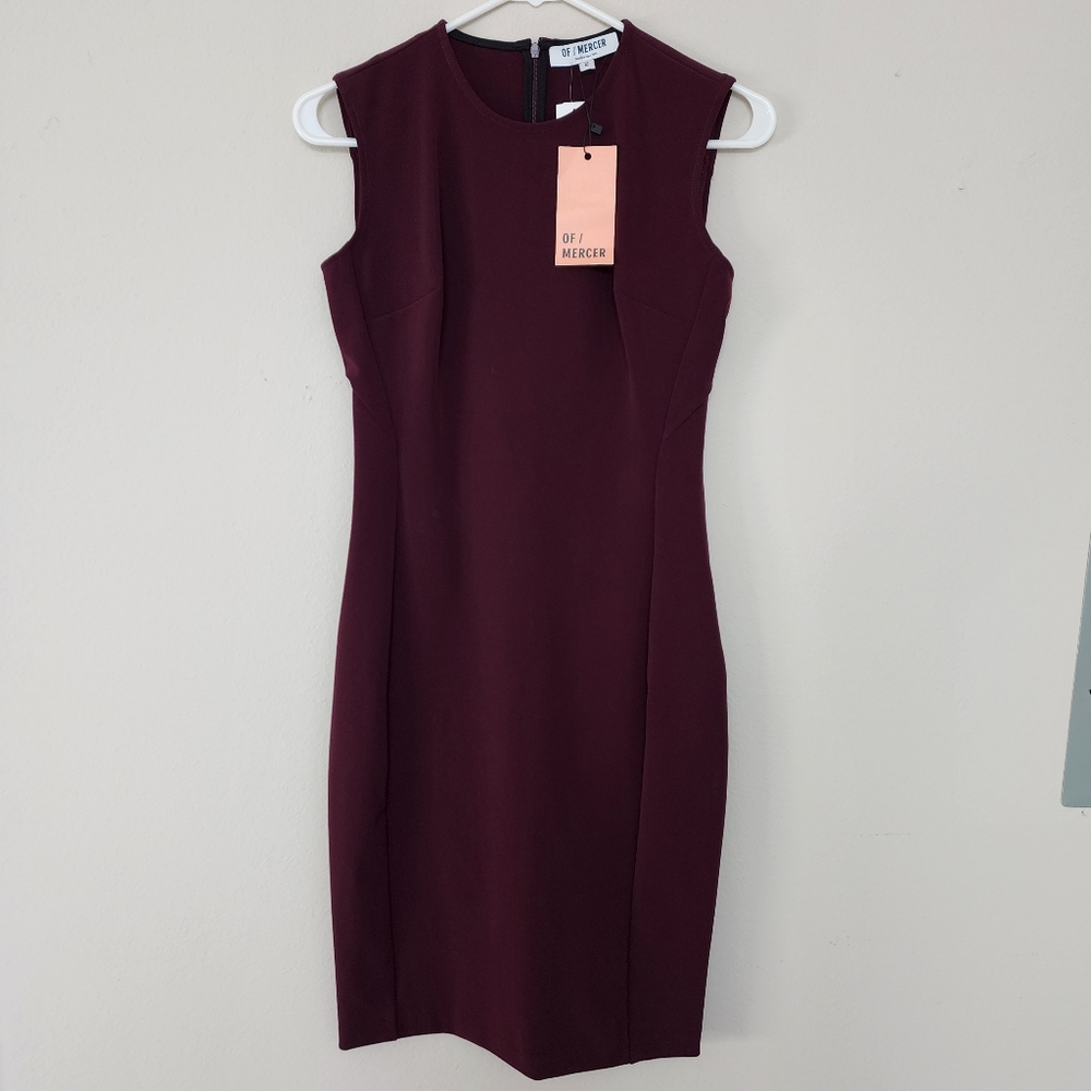 NWT Of Mercer Plum Bedford Sheath Dress - Size 2